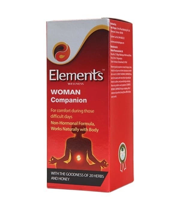 Elements Wellness Women Companion Syrup With 19 Herbs & Honey | Non - Hormonal Formula Helps normalise body function - 200ml - 200ml, 24 Months