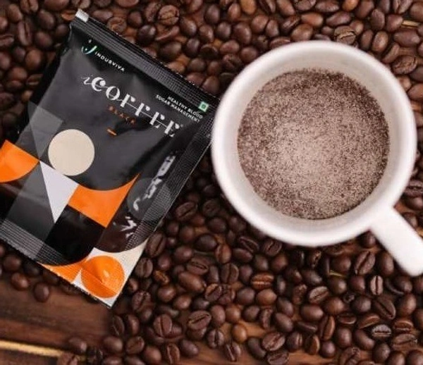 Indusviva Indus Viva I Coffee Black | Indusviva Coffee For Control Sugar & Overweight Management - 500 Gm - 10 gm X 50 Sachet, 12 Months