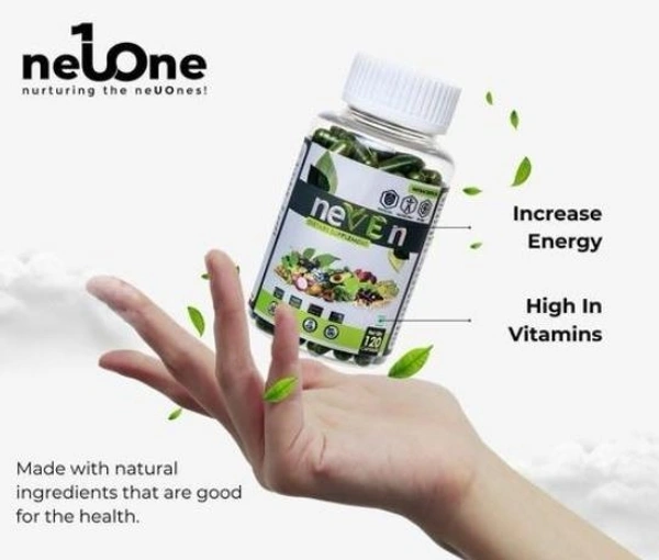 NeuOne Neven Capsules | Natural Dietary Supplement, Immunity and Metabolism Support for Overall Health Benefits - 120 Capsules - 120 Capsules