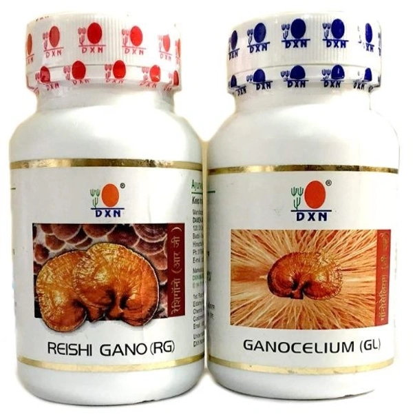 DXN Reishi Ganoderma and Ganocelium Capsules, Fruit and Root, RG and GL Capsules - 180 Capsules - 90 RG + 90 Gl Capsules