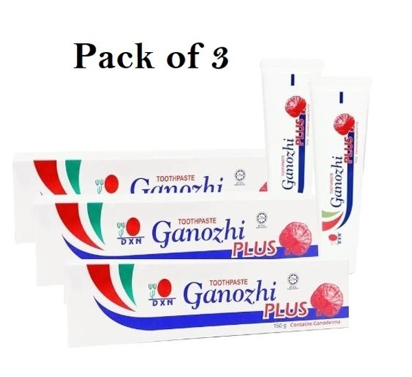 DXN Ganozhi Plus toothpaste - contains ganoderma - 150Gm ( Pack of 3 )  - 150 gm X 3, 24 Months