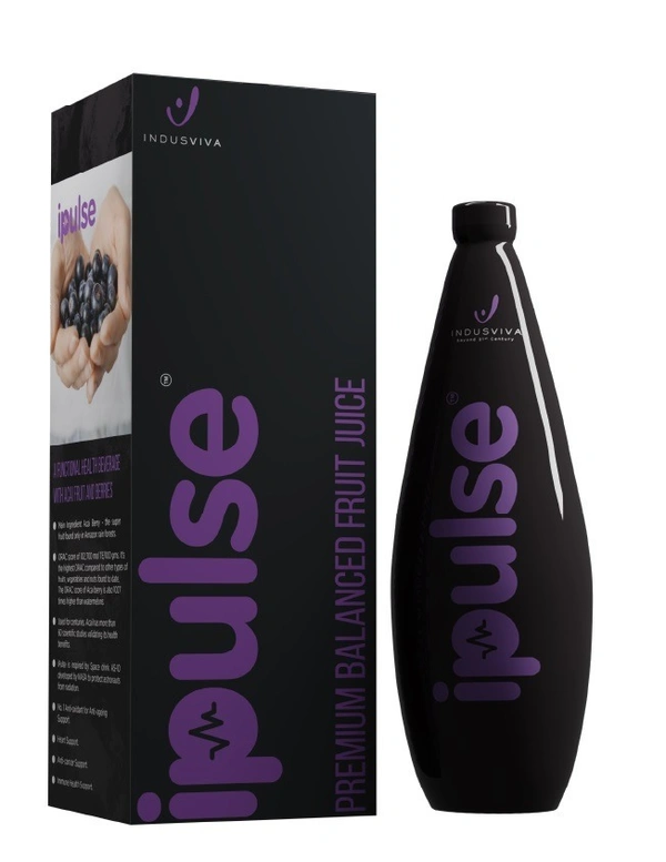 Indusviva Indus viva I Pulse Juice |  Indusviva I Pulse Premium Balanced Fruits & Acai Berry Juice - 1 Litre - 1 L, 12 Months