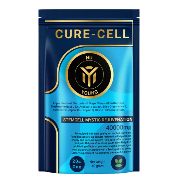 Nu young Nu Young  Cure Cell Powder | 40gm -  20 Sachets | Stemcell Mystic Rejuvenation Powder - 40000mg - 20 Sachets
