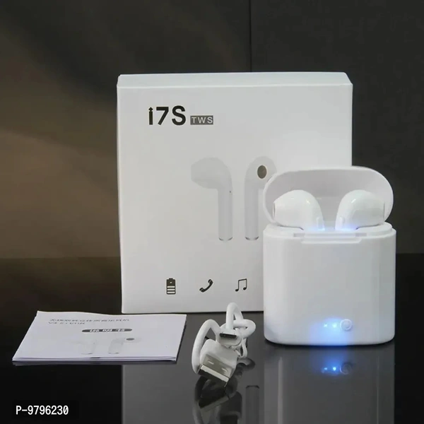 I7 TWS Ear Bud On Ear Wireless With Mic Headphones - White, FREE DELIVERY