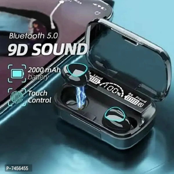 M10 TWS Bluetooth 5.1 Earphones Charging Box Wirless Earbuds Waterproof With Microphones Bluetooth  - Black, FREE DELIVERY