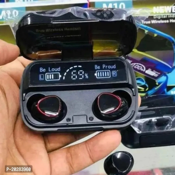 m10 TWS Bluetooth Earbuds Wirless Bluetooth 5.1 Stereo IPX7 Waterproof Bluetooth Headset  - Black, FREE DELIVERY