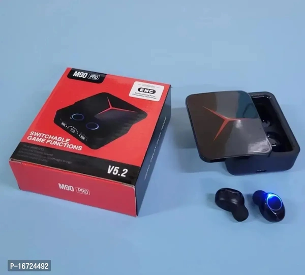 M90 PRO Earbuds Upto 48 h0urws Playback Power Bank and ASAP Charge - Black, FREE DELIVERY