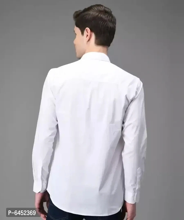 Trendy Stylish Cotton Long Sleeves Casual Shirt - XL, White, FREE DELIVERY