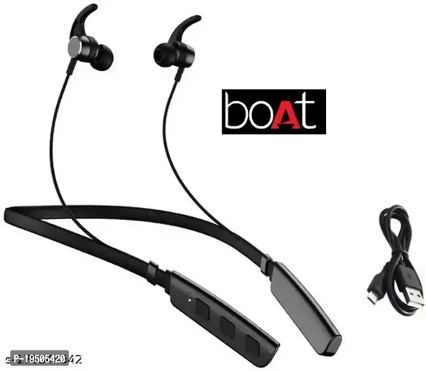 Boat Rocker 235v2 Bletooth Wireless in Ear Earphones with Upto 20 Hours Playback ASAP Charge Wirless Neckband  - Black, FREE DELIVERY