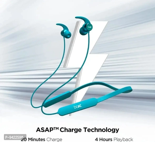 Rockerz 255 pro in -Ear Bluetooth Neckband Earphones - turquoise, FREE DELIVERY