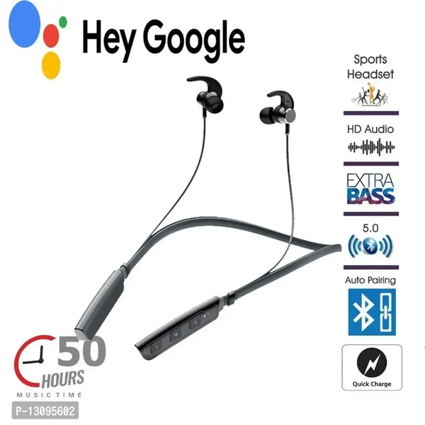 V-50 Bluetooth Wirless earphones Headphones with Stereo Sound Lightweight  - Black, FREE DELIVERY