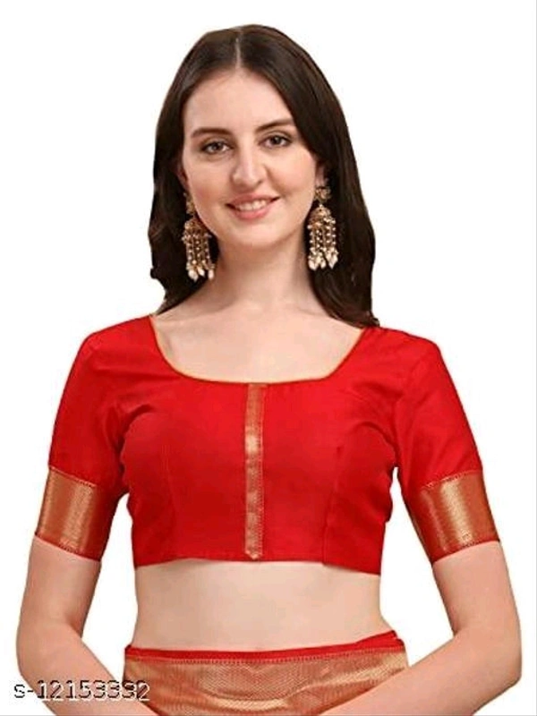 PureBright Red Color Gold Toned Beautiful Trendy Saree - Red, FREE DELIVERY