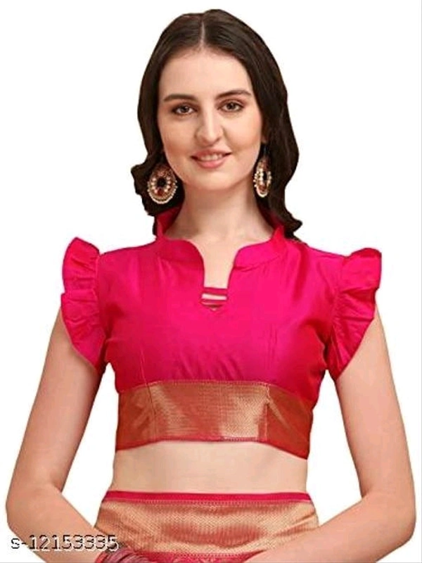 Pure Bright Pink Color Gold Toned Beautiful Trendy Saree - FREE, Pink, FREE DELIVERY