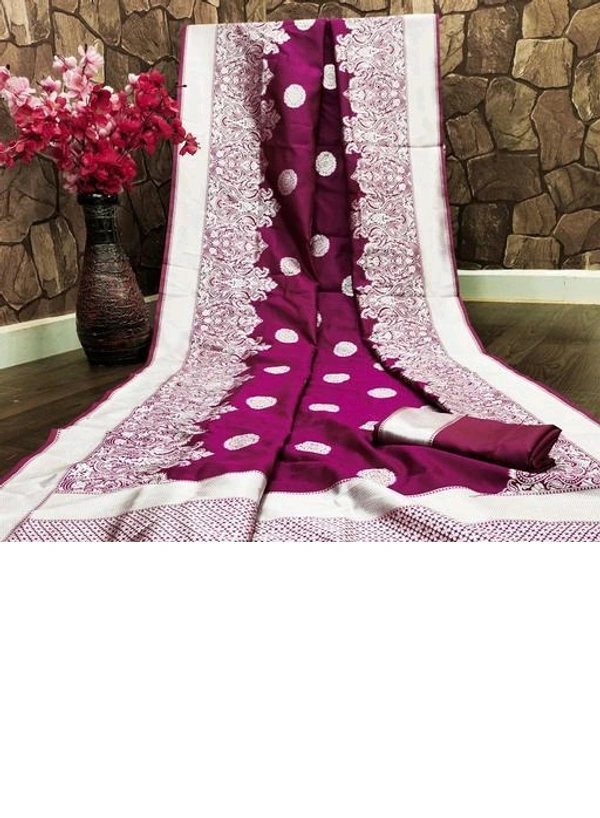 Pure Bright wine Colour gold toned Beautiful Trendy Saree - FREE, FREE DELIVERY