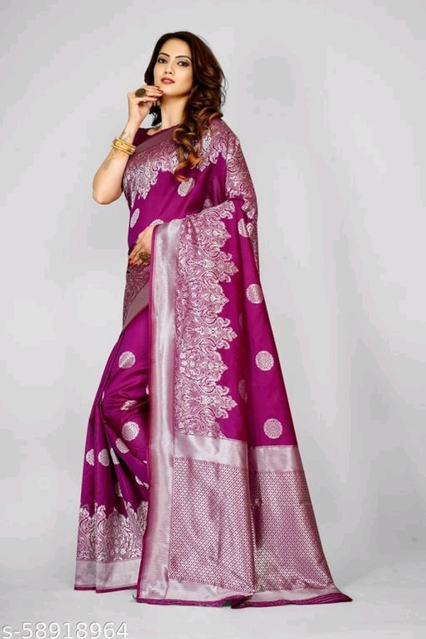 Pure Bright wine Colour gold toned Beautiful Trendy Saree - FREE, FREE DELIVERY