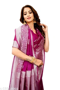 Pure Bright wine Colour gold toned Beautiful Trendy Saree - FREE, FREE DELIVERY