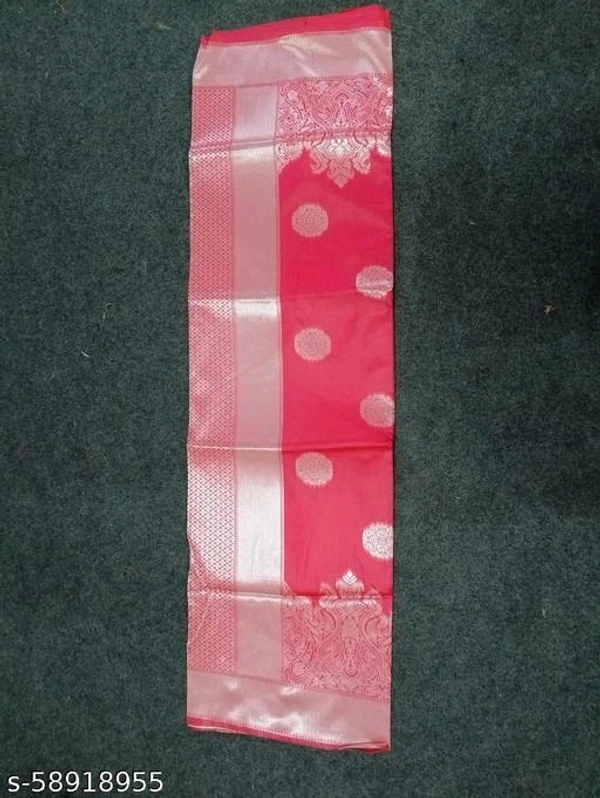 Banarasi Silk Pink Jacquard Saree With Blouse  - FREE, Pink, FREE DELIVERY