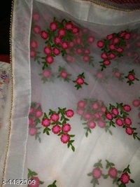 Stylish White Saree With Blouse Piece For Women - White, FREE DELIVERY