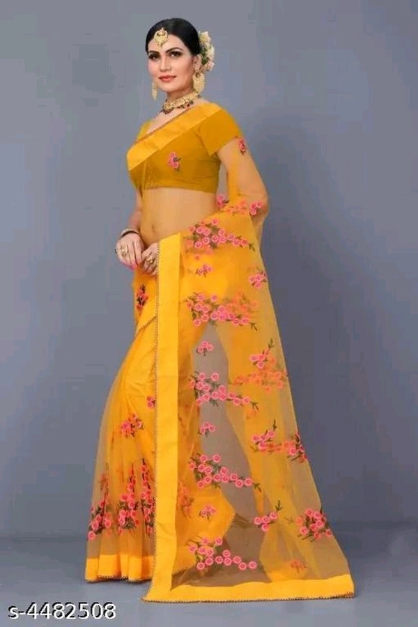 Saree - FREE, Yellow, FREE DELIVERY