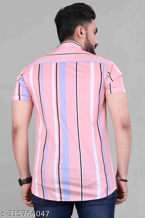 Men Regular Fit Printed Ribbed Collar Casual Shirt - XL, FREE DELIVERY