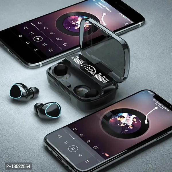 M10 /M19 TWS True Wirless Earbuds Digital Display Charging Case - FREE, Black, FREE DELIVERY