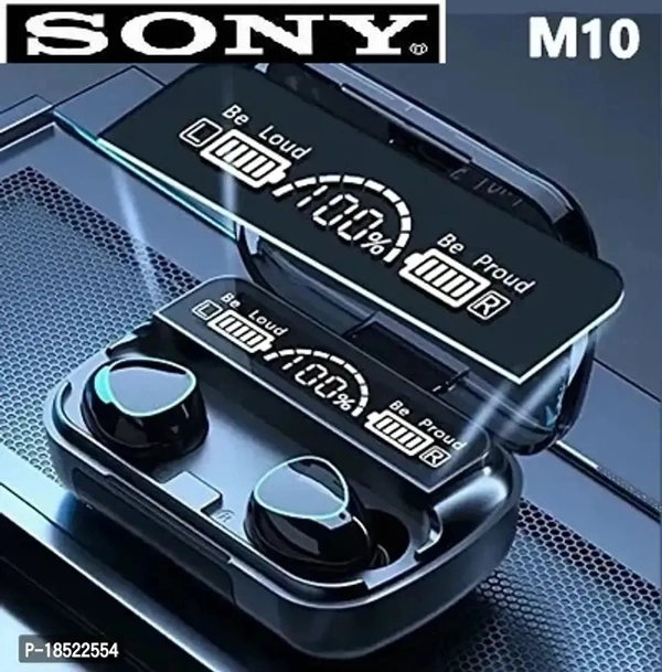 M10 /M19 TWS True Wirless Earbuds Digital Display Charging Case - FREE, Black, FREE DELIVERY