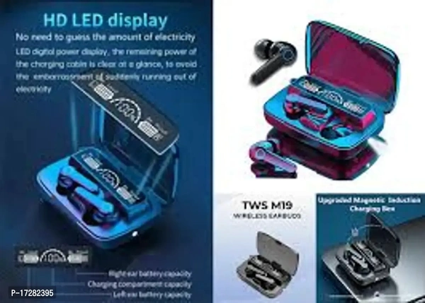 M19 Earbuds Tws Headset  Bluetooth  - Black, FREE DELIVERY