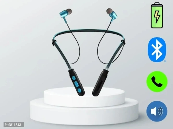 Classy Wirless Bluetooth Neckband  - Blue, FREE DELIVERY