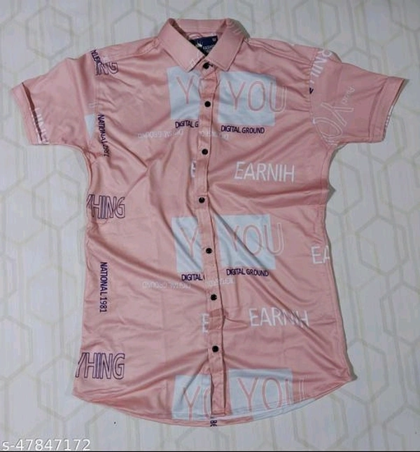 Lycra digital printed half Sleeves Shirt - M, FREE DELIVERY