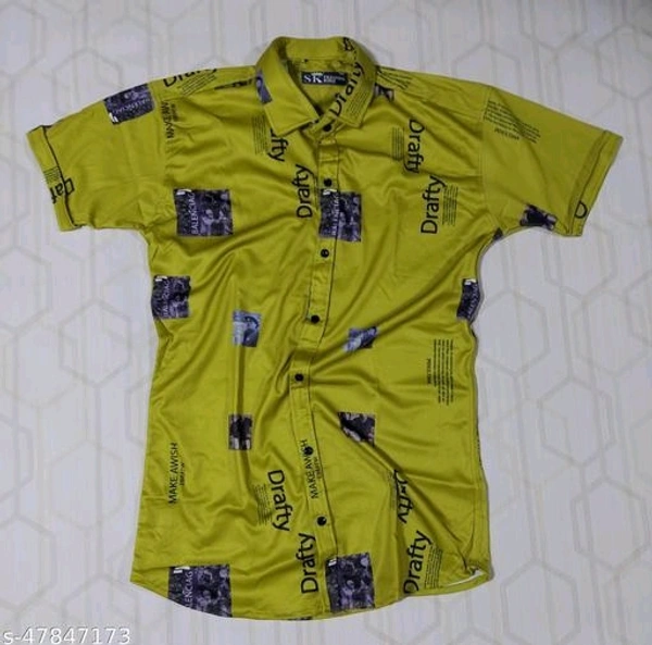Lycra digital Printed Half Sleeves Shirts - M, FREE DELIVERY