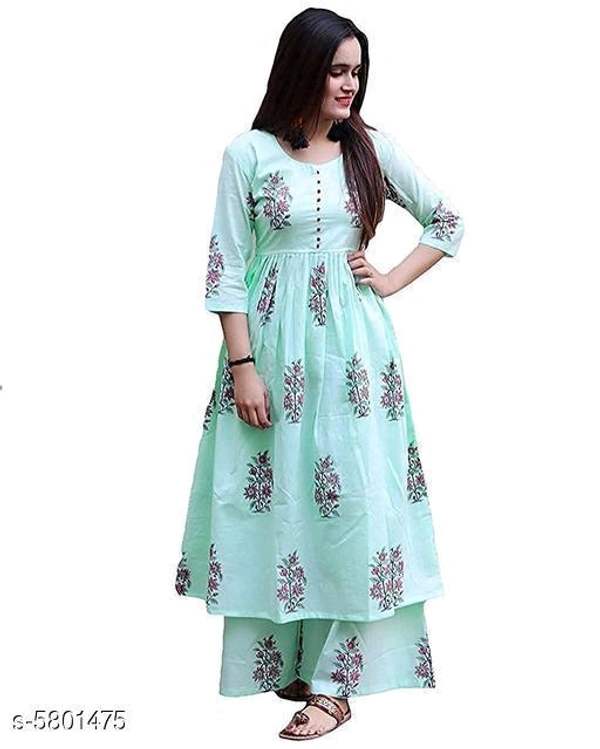 Women's Printed Cotton Anarkali  Kurti - XXL, REE DELIVERY