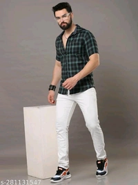 CAZZBA Men Checkered Casual Grey Shirt - XL, FREE DELIVERY