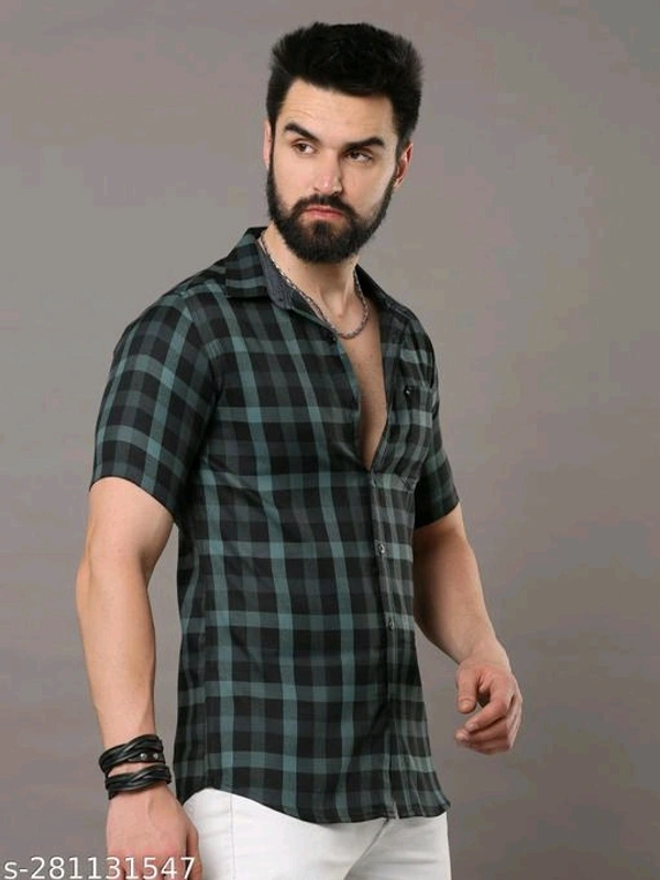 CAZZBA Men Checkered Casual Grey Shirt - XL, FREE DELIVERY