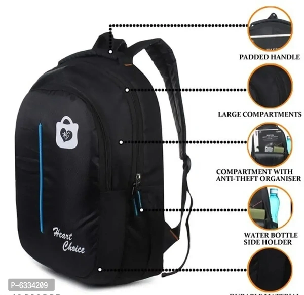 Elegant Attractive Men Bags and Backpack PH Black - Black, FREE DELIVERY