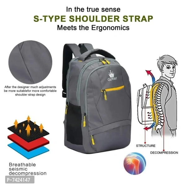 Great Trending Bags For Men And Girls College  - Grey, FREE DELIVERY