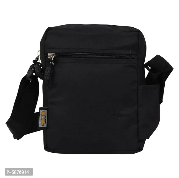 Sling Bags For Men And Women Cross Body Bag For Girls Polyester Travel Pouch (Black) - Black, FREE DELIVERY