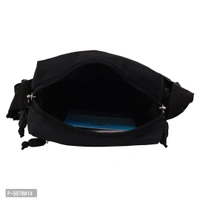Sling Bags For Men And Women Cross Body Bag For Girls Polyester Travel Pouch (Black) - Black, FREE DELIVERY