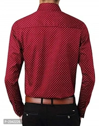Men's Maroon Printed Cotton Blend Full Sleeve Casual Shirt - M, Maroon, FREE DELIVERY