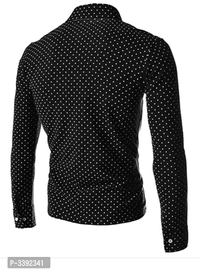 Black Printed Cotton Slim Fit Casual Shirt - XL, Black, FREE DELIVERY