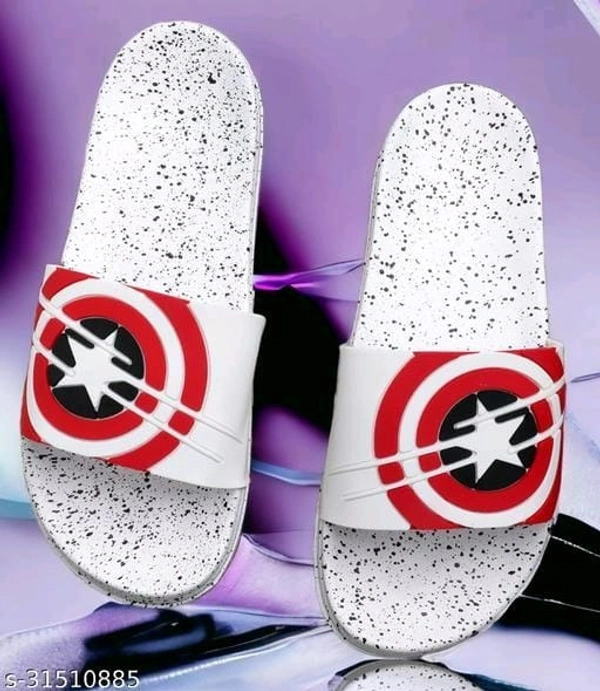 Tredy Men's Flip-Flops Slipers Slides - IND-10, White, FREE DELIVERY