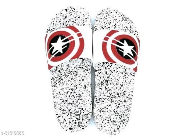 Tredy Men's Flip-Flops Slipers Slides - IND-10, White, FREE DELIVERY
