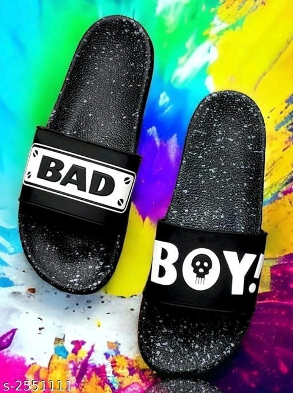 Trendy Rubber Men's Flip Flop - IND-7, Black, FREE DELIVERY