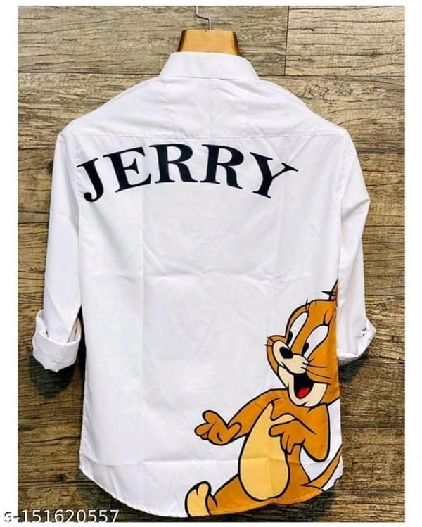 Jerry Printed Shirt - XL, White, FREE DELIVERY