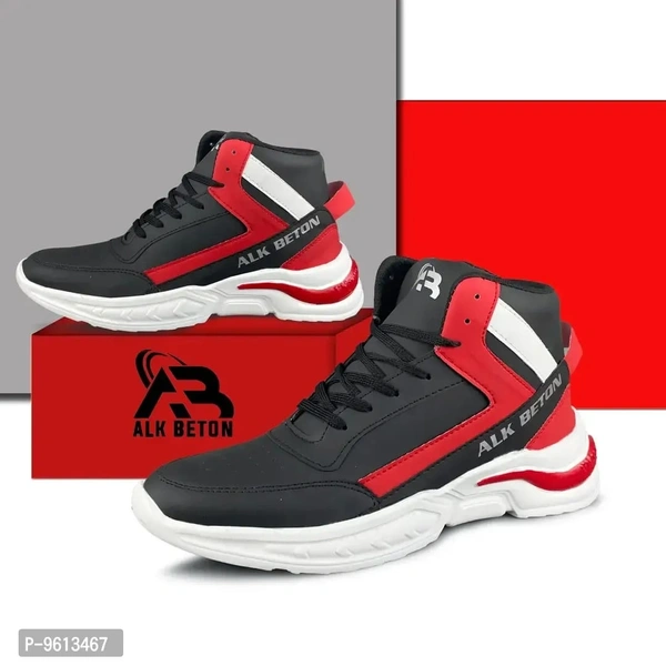 Stylish Fancy Synthetic Sneakers Shoes Forr Men - UK9, Black, FREE DELIVERY