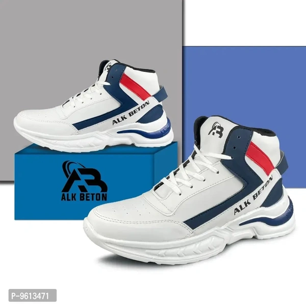 Stylish Fancy Synthetic Sneakers Shoes For Men - UK9, Navy Blue, FREE DELIVERY