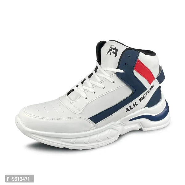 Stylish Fancy Synthetic Sneakers Shoes For Men - UK9, Navy Blue, FREE DELIVERY