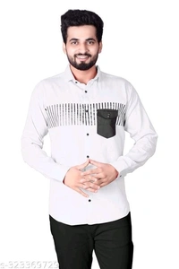 Mnes New Casual Shirt - XL, White, FREE DELIVERY