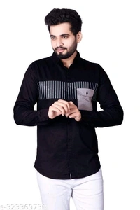 Mens New Casula Shirt - L, Black, FREE DELIVERY