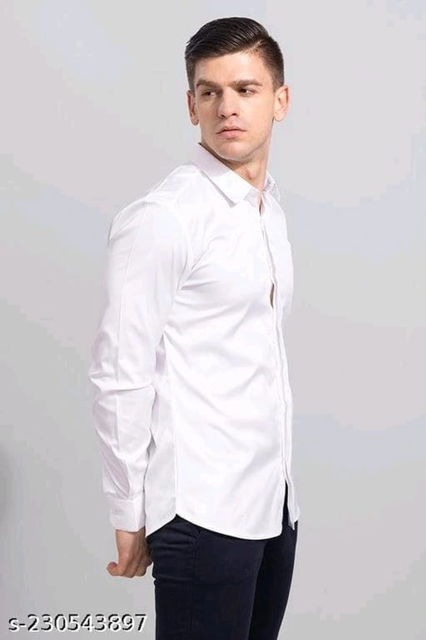 Mens Plain White Shirt - XXL, White, FREE DELIVERY