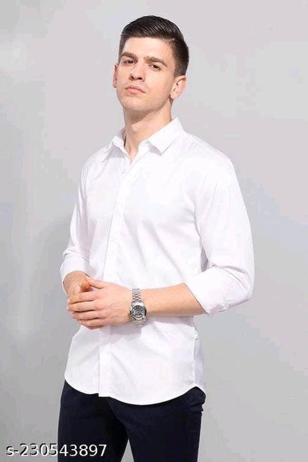 Mens Plain White Shirt - XXL, White, FREE DELIVERY